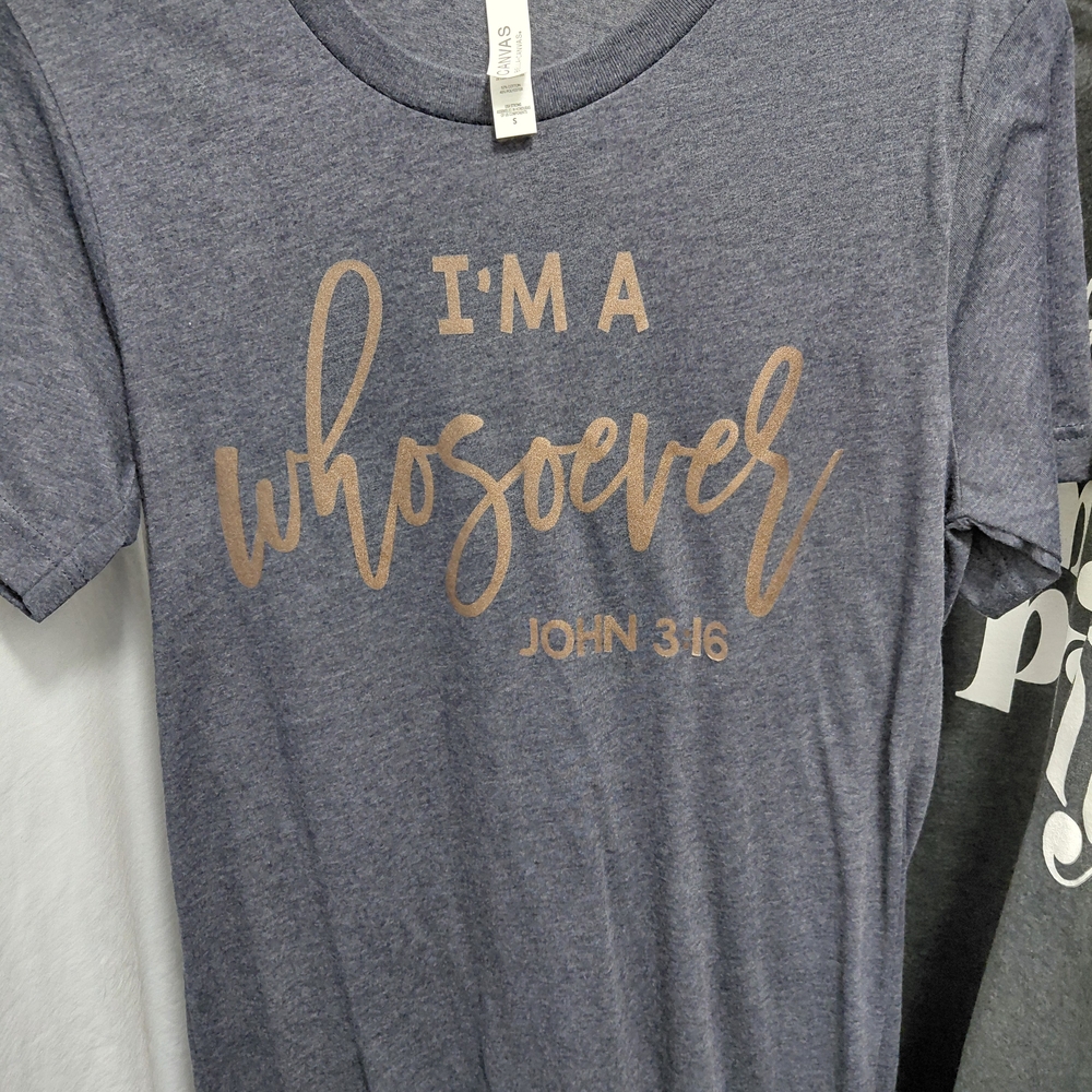 Bella Canvas Heather Gray Tee with Gold Accents